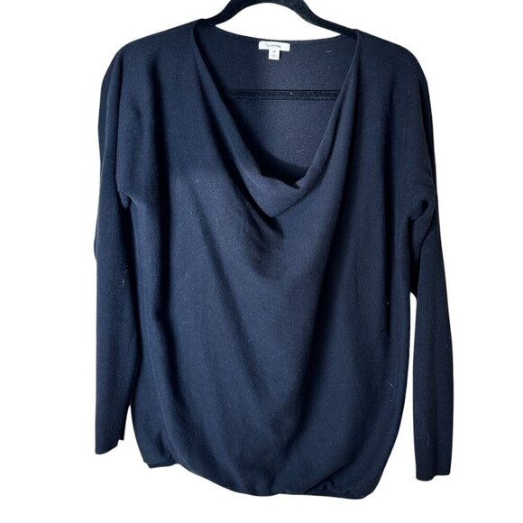 Caslon Sweaters - NORDSTROM Caslon Drape Neck Cotton Blend Knit Sweater - size medium